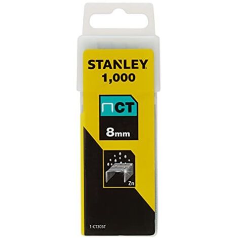 Stanley 1-CT305T Graffette Tipo CT Set di 1000 pz 8 mm