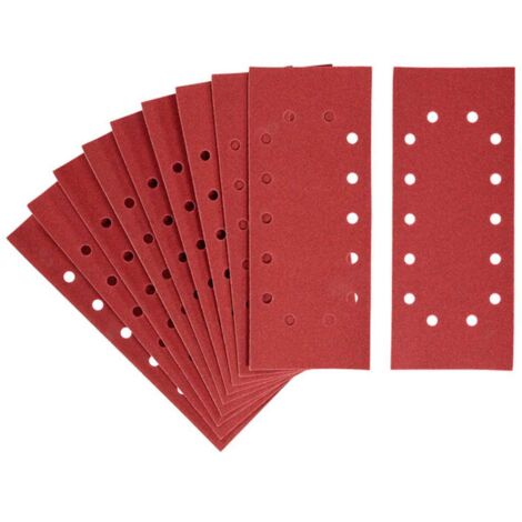 STANLEY - 10 FOGLI ABRASIVI 115X280MM. 14 FORI GRANA 100