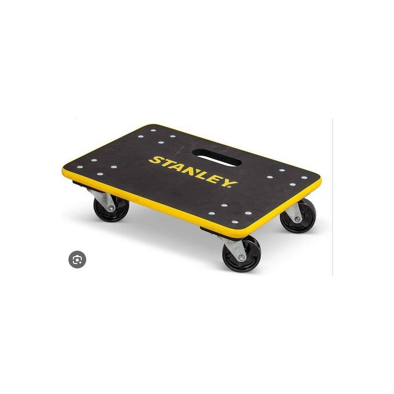 Stanley Chariot à roulettes 200 kg en plastique durable dimensions 45x30 cm 4 roulettes multidirectionnelles conception ergonomique pour un transport facile et sécurisé