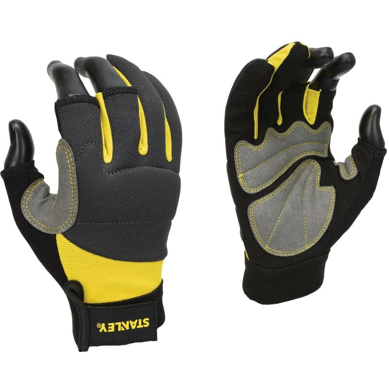 3 Finger Performance Gloves Framers Breathable Work Site Glove Large - Stanley