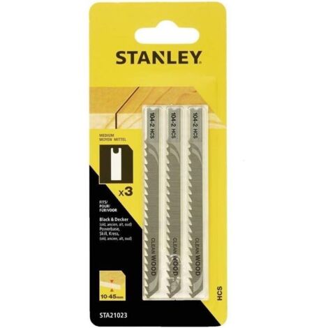 STANLEY - 3 LAME IN METALLO HCS PER TAGLI FINI E RETTI