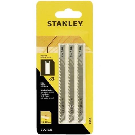 STANLEY - 3 LAME IN METALLO HCS PER TAGLI FINI E RETTI