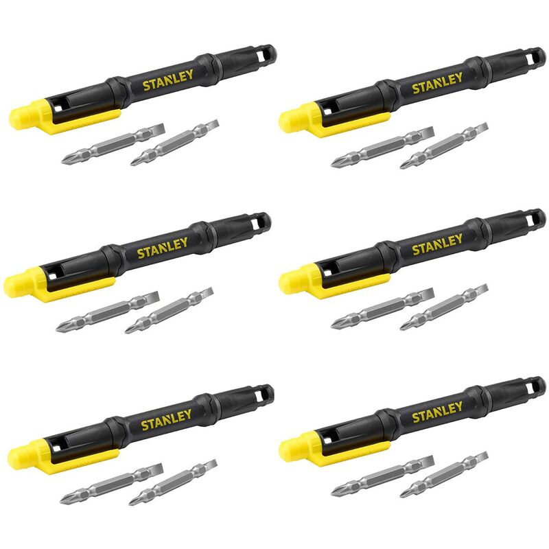 4 in 1 Pocket Pen Style Precision Screwdriver STA66344M 66-344 pz ph X6 - Stanley