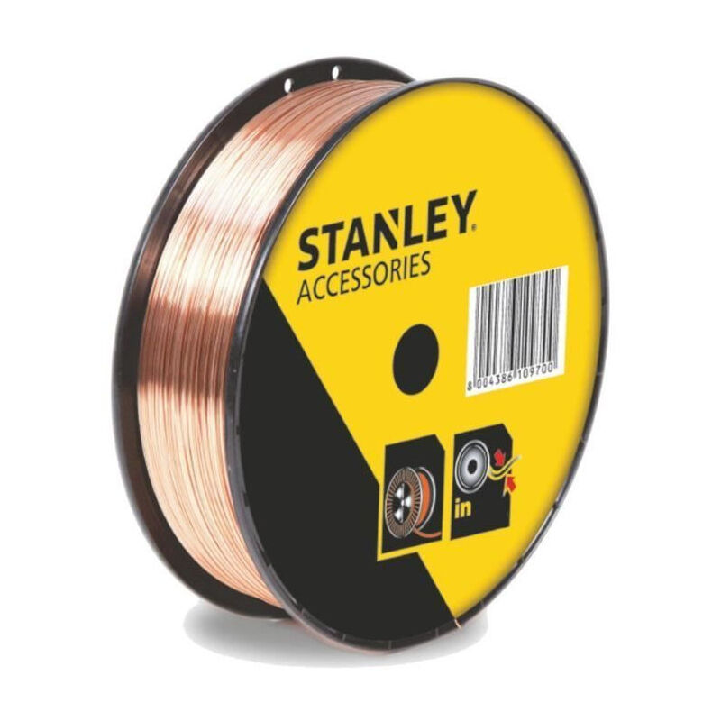 Stanley - 460628 Bobine fil acier pour soudure mig/mag sans gaz - o 0,9 mm - 0,9 kg