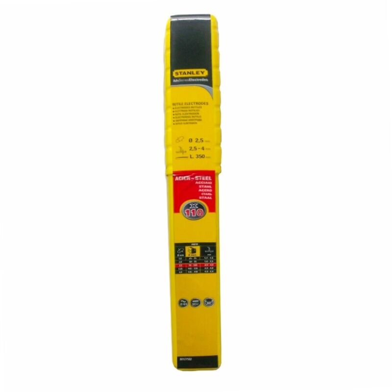 Electrode acier ø2.5 mm x .350 mm Stanley 110 pièces
