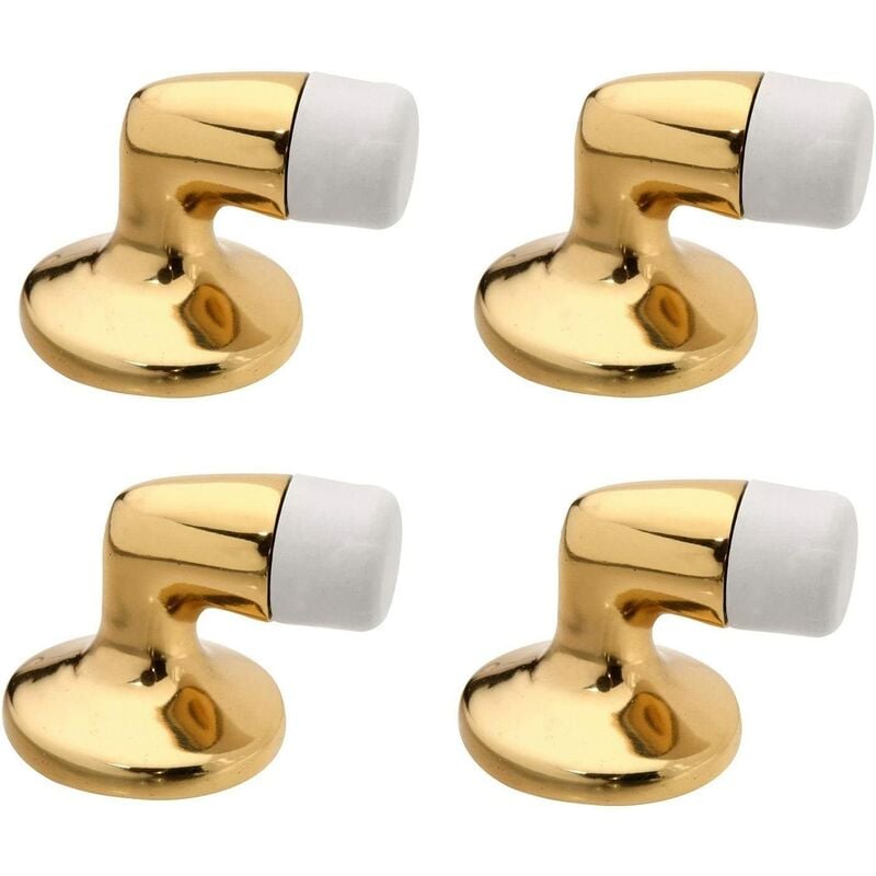 4PC Solid Brass Floor Door Stop - Brass - Stanley