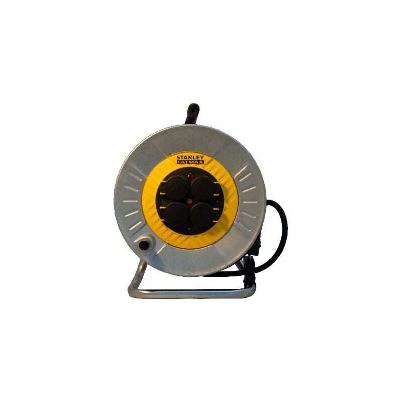 6324 Enrouleur prolongateur 40m H05VV-F 31.5 mm2- Tambour en métal -IP44 -équipé d'un disjoncteur thermique- - Stanley