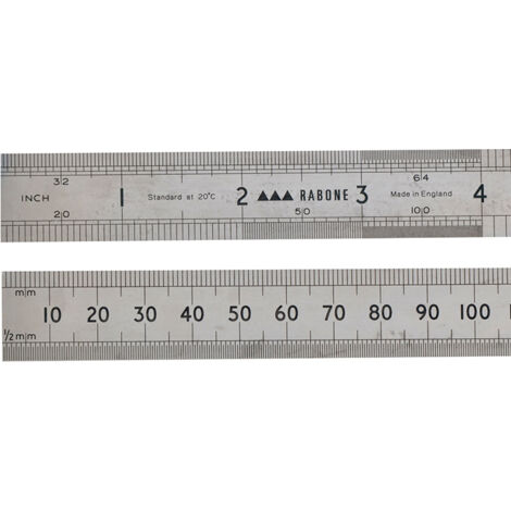 Stanley 64R Two Sided Rustless Rule 150mm 6in STA035400 0-35-400 Metric Imperial
