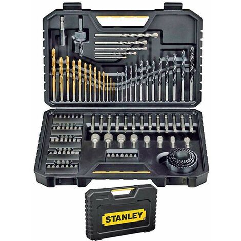 STANLEY - 7205 sta-xj - set 100 con le punte per i metalli titanio, legno e muratura e inserti