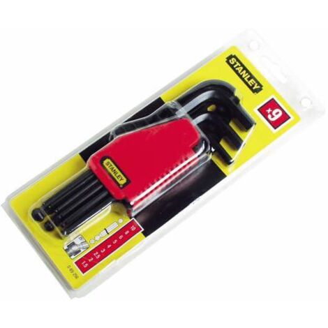STANLEY 9-teiliger Inbusschlüsselsatz mit Kugelgelenk 1,5 - 10 mm