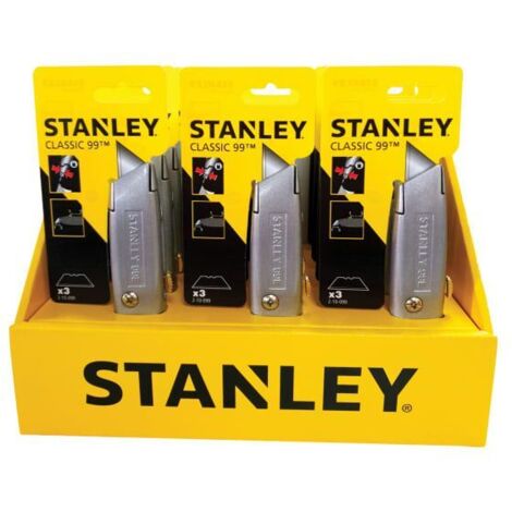 Stanley 99E Retractable Blade Cutter Counter Display Pack of 12
