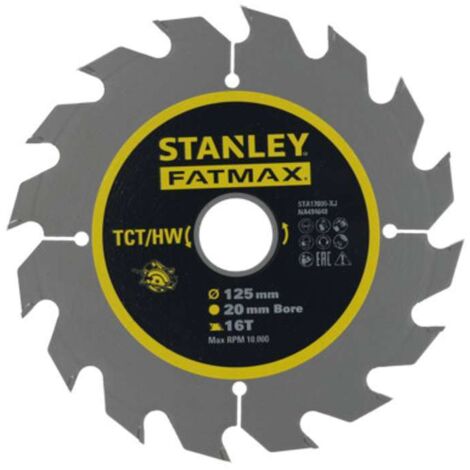 Stanley Accesorios - Hoja de sierra para madera 125x20 mm, 16 dientes STA17000-XJ