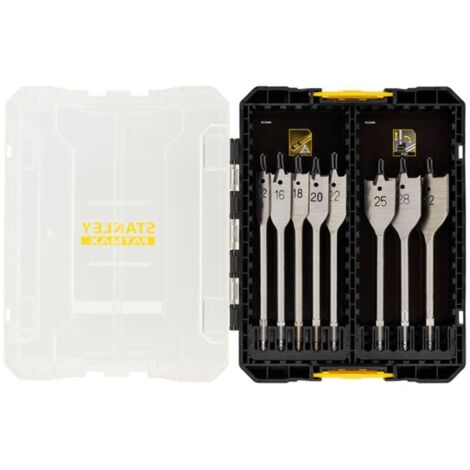 Stanley Accesorios - Juego de 8 brocas planas para madera STA88556-XJ