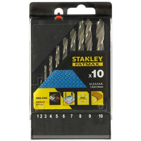 Stanley Accesorios - juego de brocas para metal de 10 piezas STA56123-XJ