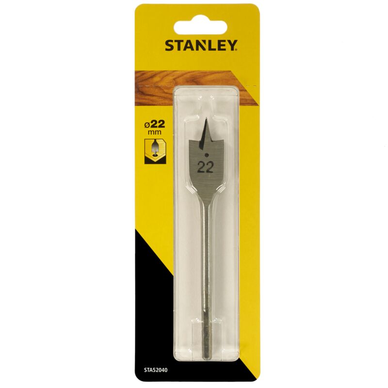 Spatenbohrer mit Zentrierspitze und scharfen Kanten ø 22mm STANLEY STA52040-QZ