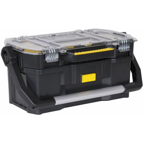 Stanley – Boîte à outils organiseur 50cm – Double plateau coulissant – 1 compartiment très grand et 2 coulissants – Imperméable et durable
