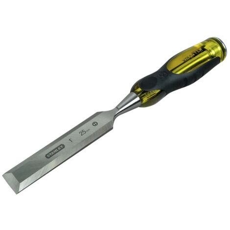 Stanley – Ciseau à bois 25 mm – Lame en acier EN31 – Poignée bimatière ergonomique – Pour travaux de menuiserie et agencement