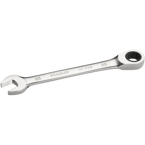 Stanley – Clé à cliquet 10 mm STMT899100 – 72 dents avec course de 5° – Acier chrome vanadium forgé – Finition chromée résistante à la corrosion