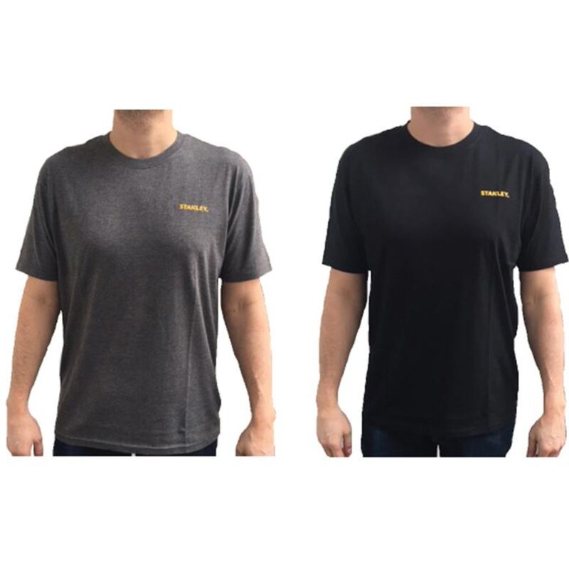 T-Shirt Twin Pack - x Large (Grey & Black) - Stanley