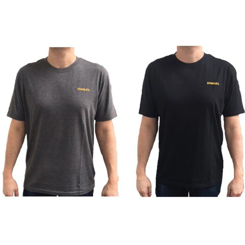 T-Shirt Twin Pack - xx Large (Grey & Black) - Stanley