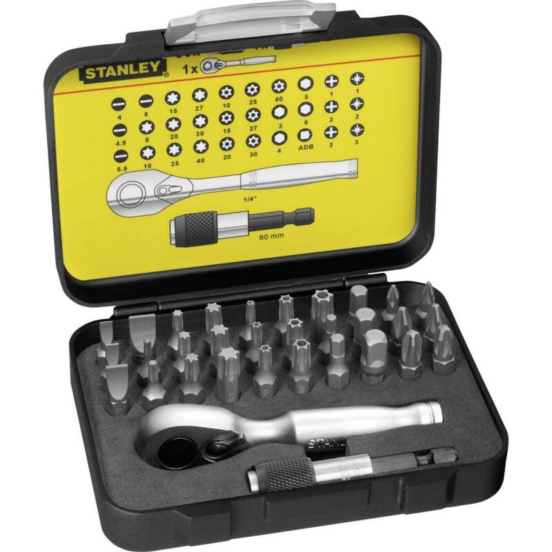 Stanley 32 pièces jeu de tournevis à cliquet expert