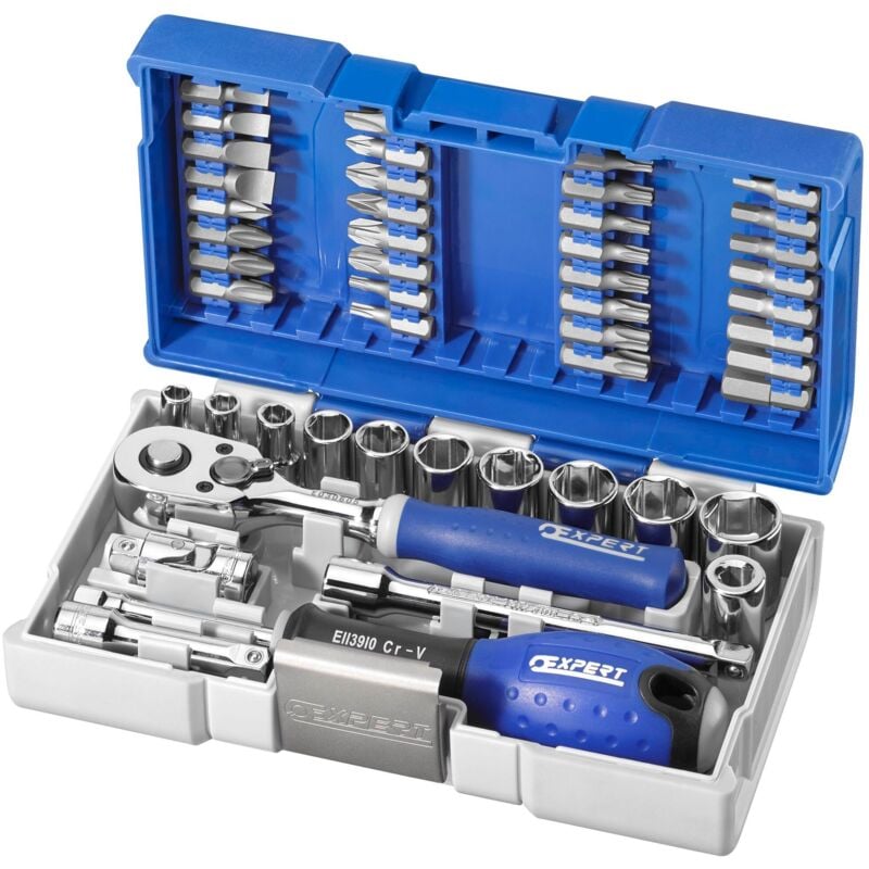 Coffret serrage-vissage 1/4'' ultra-compact (48 pièces) - E030729 Expert by facom