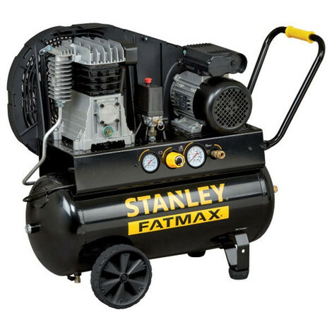Stanley – Compresseur à air lubrifié courroie 50L 2HP 1,5kW 10 bar – Débit d'air 255 l/min – Moteur triphasé pour usage intensif