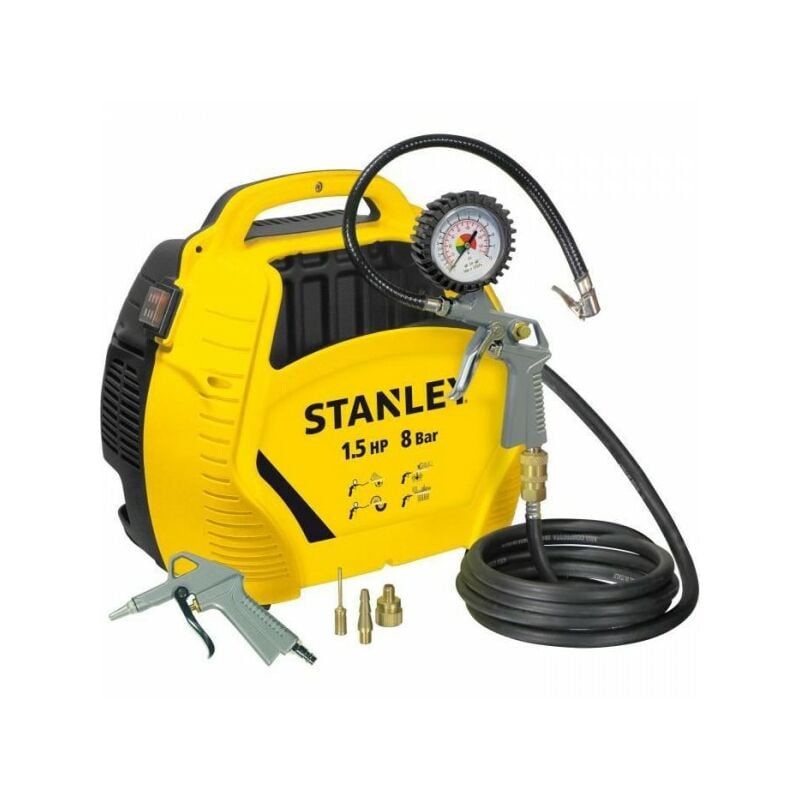 Stanley - Compresseur d'air sans cuve + kit de gonflage air kit - 1,5 cv