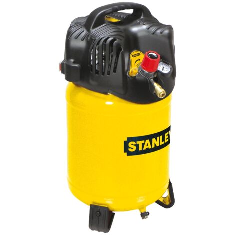 Stanley – Compresseur vertical 24L sans huile 1,5 CV – Pression 10 bar – Débit d’air 180 l/min – Pour outils pneumatiques