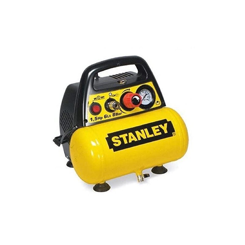 Stanley - compresseur dn 200/8/6 + kit sans huile coaxial 6L 8 bar 1,5CV avec nanomètre DN200/8/6 + air kit