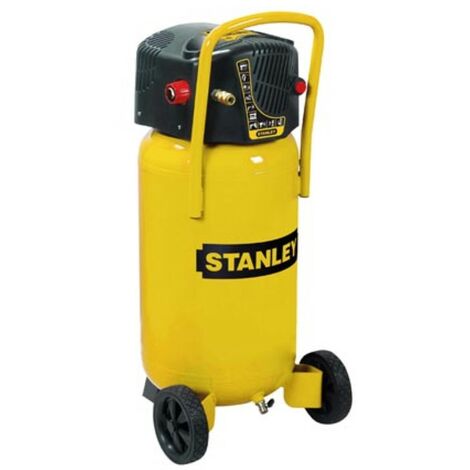 Stanley – Compresseur vertical 50 litres 10 bars – Débit 222 l/min – Puissance 2 ch – Sans huile, portable, silencieux, pour outils pneumatiques
