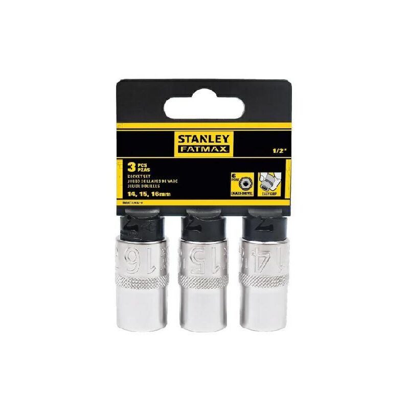 Conjunto de Adaptadores 1/2 FatMax, set de 3 adaptadores (21 mm, 22 mm, 24 mm), duradero y preciso, ideal para reparación y mantenimiento general