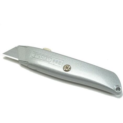 Stanley – Couteau rétractable 155mm – Corps en alliage de zinc – Système de blocage de lame – 3 lames de rechange incluses