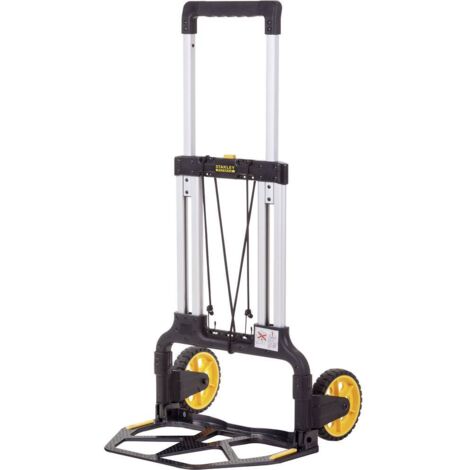 Stanley – Diable pliable aluminium FXWT706 – Charge max 125 kg – Roues en caoutchouc pour transport fluide – Dimensions dépliées 51x52x107 cm