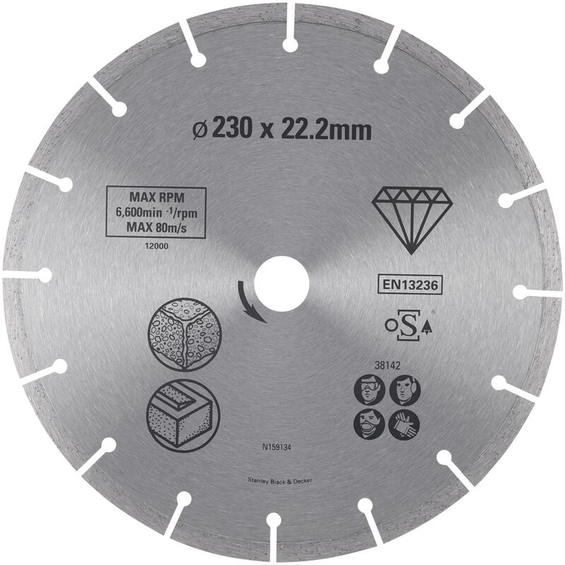 

Stanley ® - Disco de diamante segmentado Stanley - 230mm