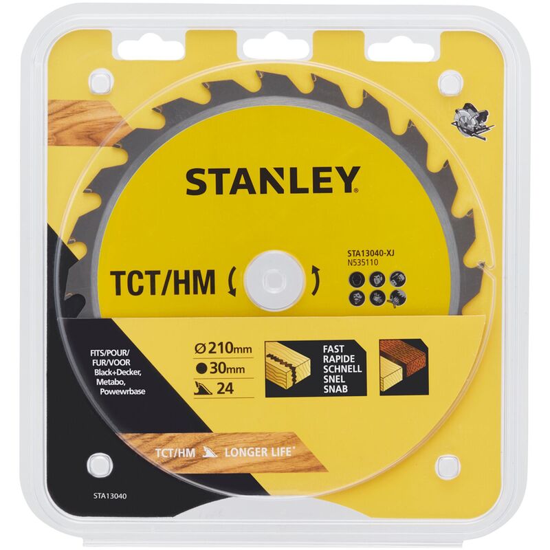 

Stanley hoja de sierra circular - 'TCT / HM' 210 mm