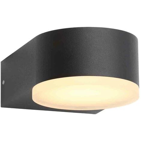 Stanley Eider Large LED Outdoor Wall Light in Black Litecraft