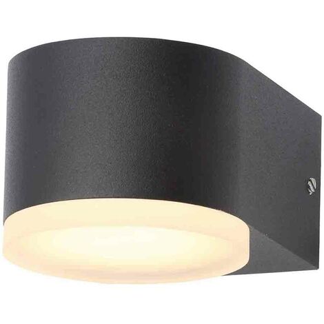 Stanley Eider Small LED Outdoor Wall Light in Black Litecraft