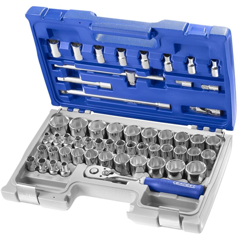 Coffret de douilles et accessoires 1/2' mixte (55 pièces) - E032909 - Expert by Facom