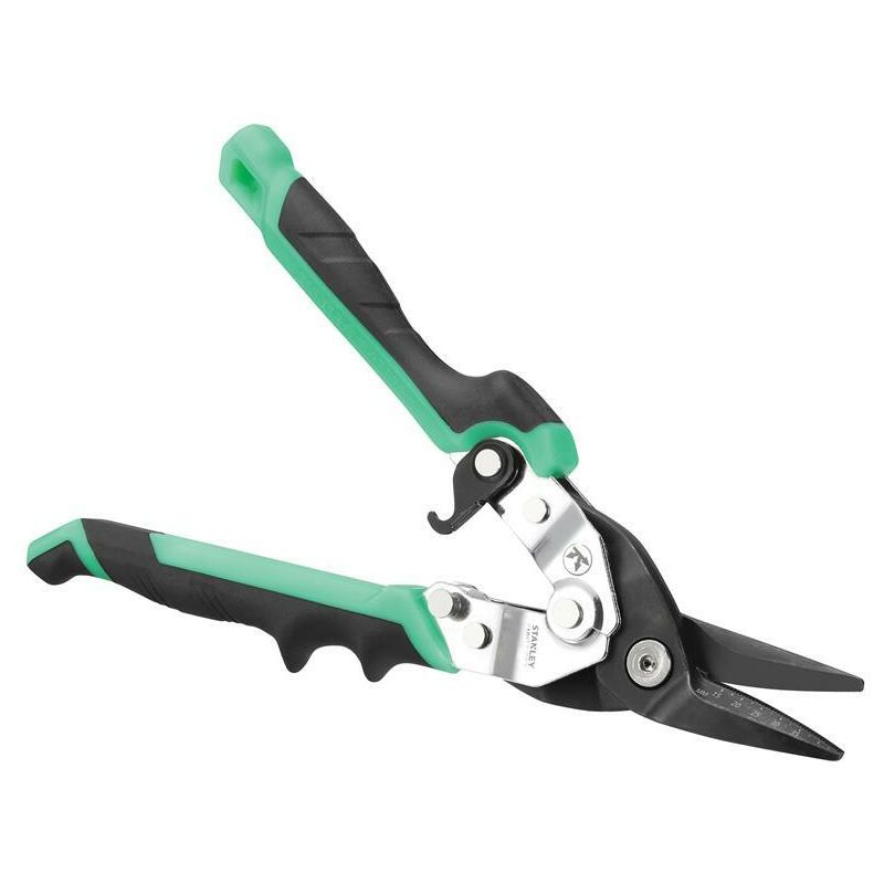 Stanley 250mm Tin Snip for Mild Steel, Leather, Plastic, Copper, Aluminium, Polyvinyl Chloride (Unplasticised)