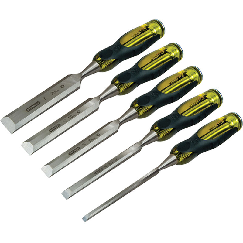 Stanley - FatMax Bevel Edge Wood Chisel Set With Thru Tang 5 Piece STA216269
