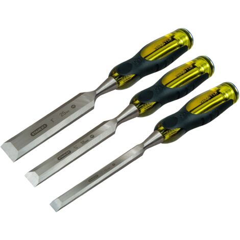 STANLEY FatMax Bevel Edge Wood Chisel with Thru Tang Set 3 Piece STA216268