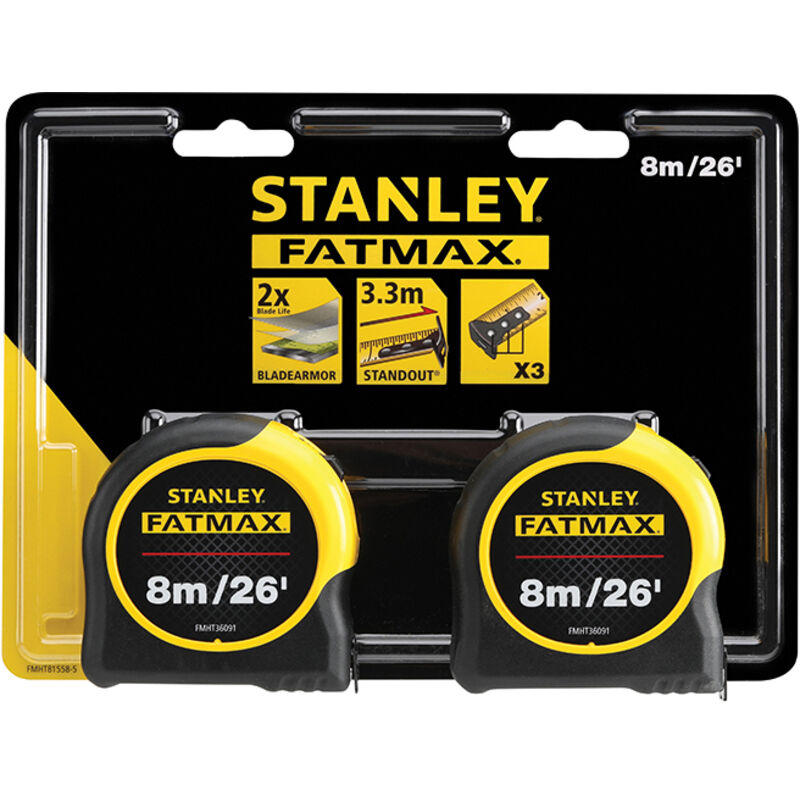 Stanley - FatMax® Classic Tape Twin Pack 8m/26ft (Width 32mm) STA581558