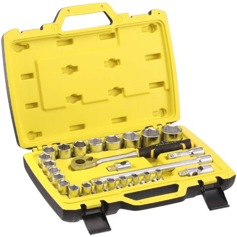 STANLEY FATMAX FMMT82685-1 Set Chiavi a Bussola att. 1/2"-26 pz, Nero, Pièces-120 dents