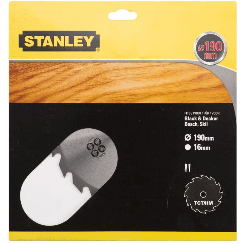 Stanley fatmax lama per sega circolare 190MM foro 16MM denti riaffilabili