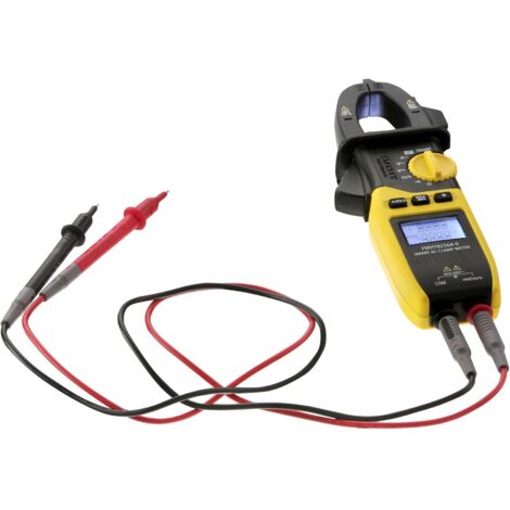 STANLEY FATMAX Multímetro Digital Inteligente de Pinza, Tensión 600V CA/CC, Pantalla Retroiluminada, Función HOLD y MAX/MIN, Compacto y Ligero, Categoría III de Seguridad, FMHT82564-0