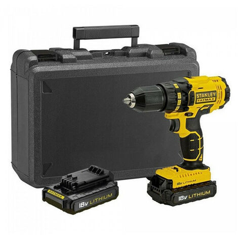 Stanley Fatmax - Perceuse visseuse à batterie 18V 2x1,3Ah Li-Ion avec coffret - FMC601C2K-QW
