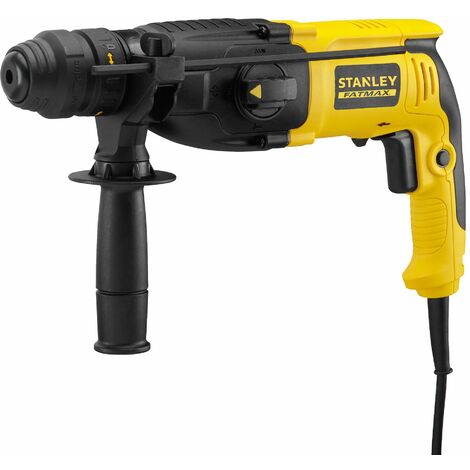 Stanley Fatmax – Perforateur burineur électrique 800W – Force d'impact 2,4J – Cadence 4670 cps/min – Pour béton, acier et bois – Coffret avec accessoires