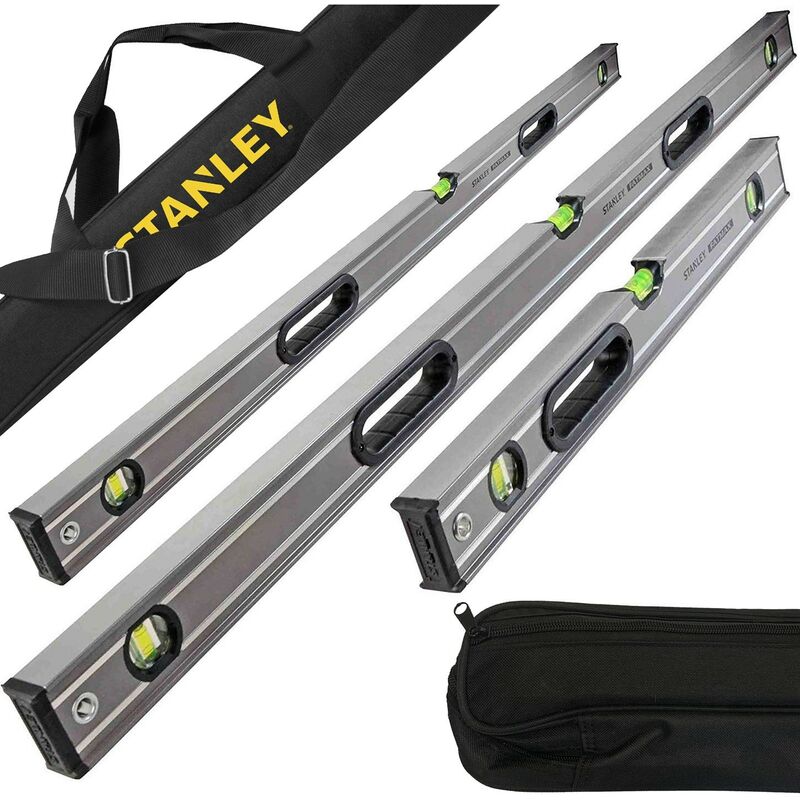 Fatmax Pro Box Beam Pro Spirit Level Set 600mm, 1200mm and 1800mm + Bag - Stanley