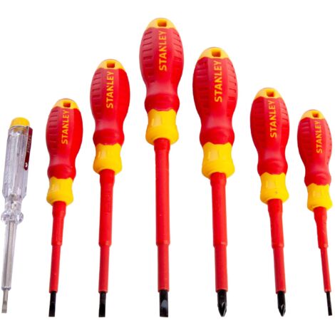 Stanley FatMax Set de 7 tournevis isolés VDE noir